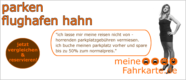 Parken Flughafen Hahn bei meineFahrkarte.de